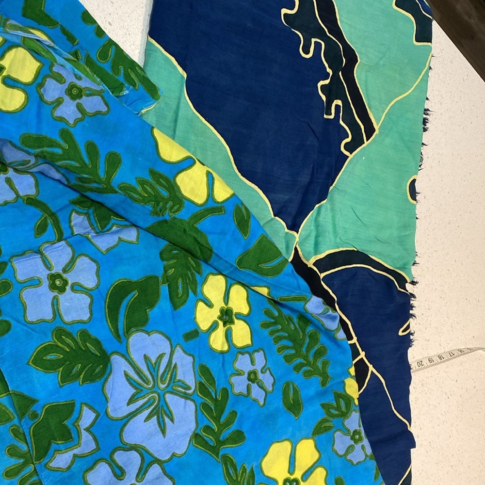Free with purchase RICKIS SWIMWEAR teal blue green wrap sarong fringe pareo